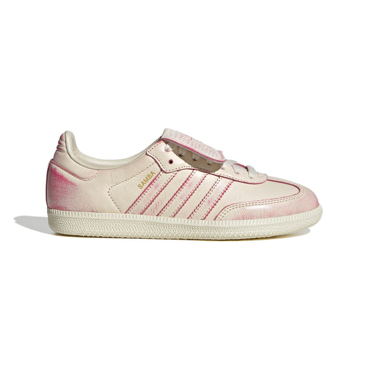 Pink Adidas sneaker on a white background