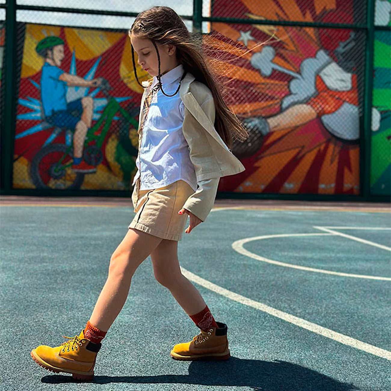 Timberland® Premium 6-Inch Waterproof Boot Junior WHEAT TB112809-713