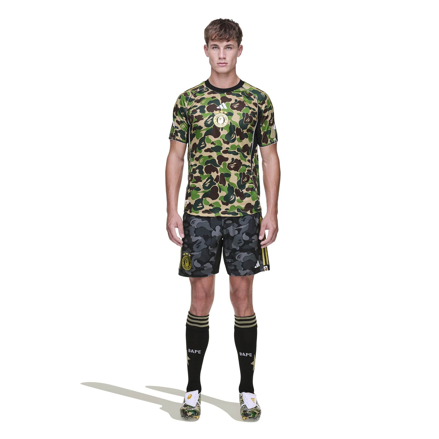 ADIDAS X BAPE SLIM SOCCER SHORT BLACK KB2204