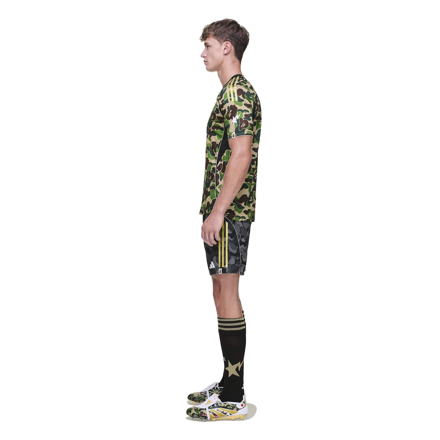 ADIDAS X BAPE SLIM SOCCER SHORT BLACK KB2204