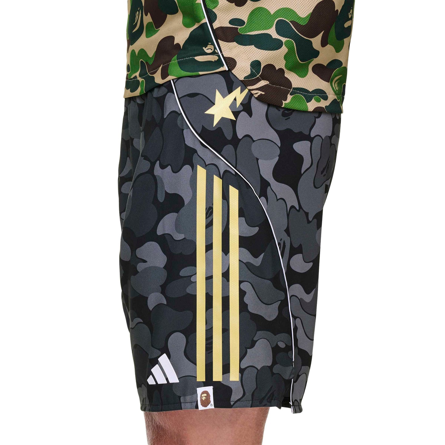 ADIDAS X BAPE SLIM SOCCER SHORT BLACK KB2204