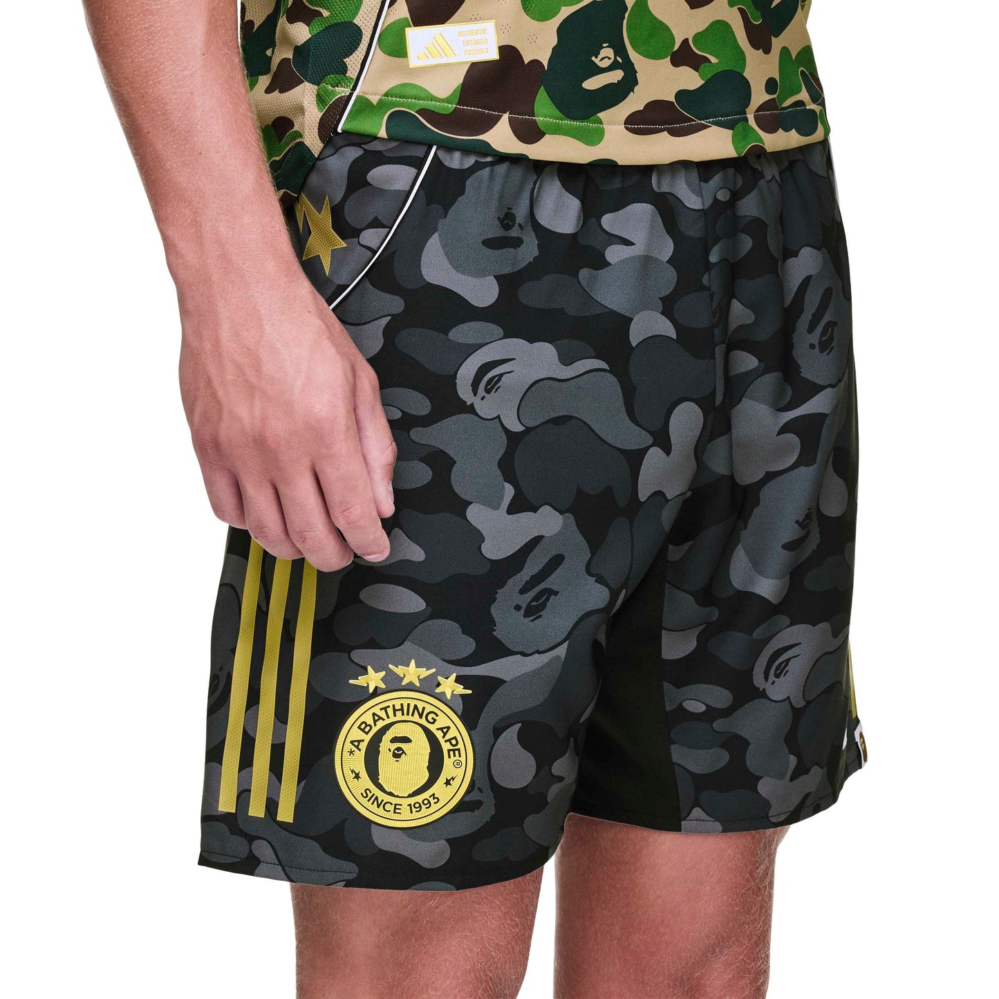 ADIDAS X BAPE SLIM SOCCER SHORT BLACK KB2204
