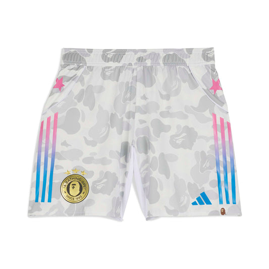 ADIDAS X BAPE SLIM SOCCER SHORT WHITE KB2205