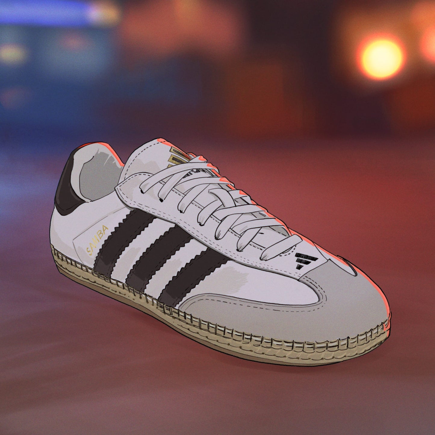 Adidas CLOT Samba Espadrille by EDC Unisex Shoes Color: Footwear White/Core Black/Footwear White Style: KJ0274