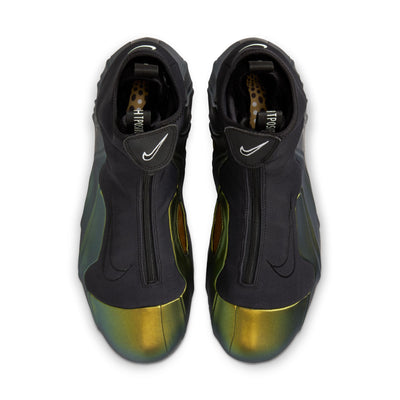 Nike Air Flightposite “Metallic Gold Metallic Gold/Black-Metallic Silver-White-Black FV5582-700