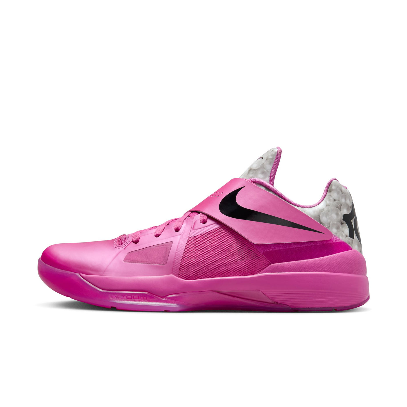 Nike KD 4 :" Aunt Pearl" Pinkfire II/Black-Metallic Silver HF9098-600