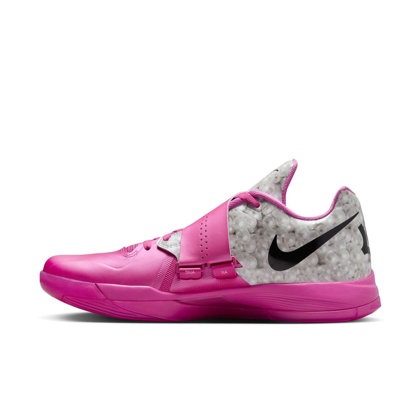 Nike KD 4 :" Aunt Pearl" Pinkfire II/Black-Metallic Silver HF9098-600