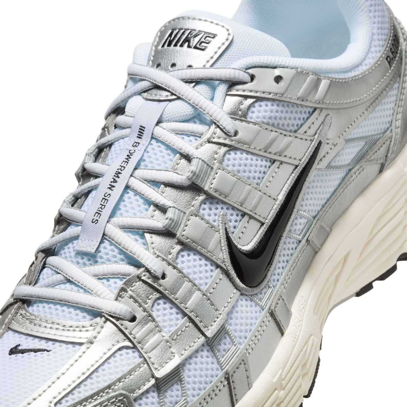 Nike P-6000 White/black-metallic Silver-flt Silver CD6404-105
