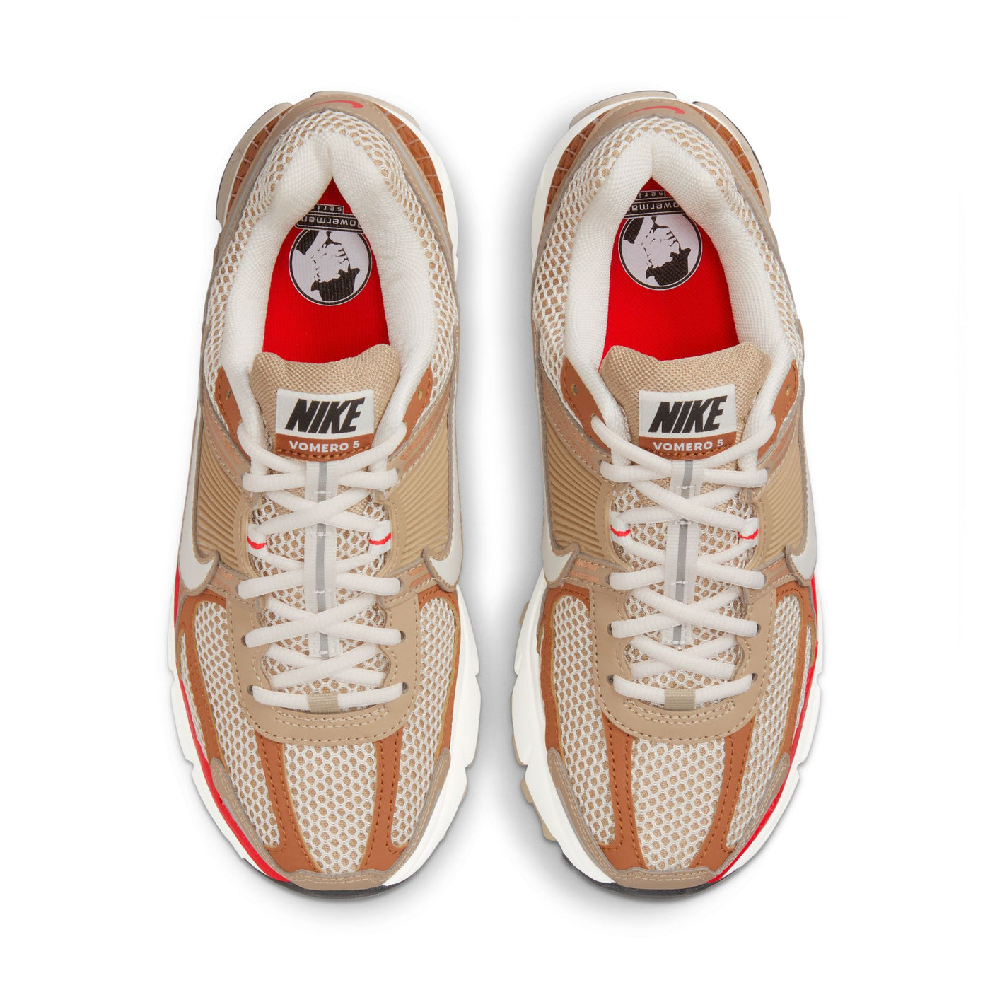 Women's Nike Zoom Vomero 5 KHAKI/PHANTOM-FIRE RED-SAIL HV0826-247