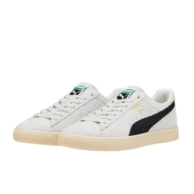 Puma Clyde Hairy Suede Sneakers Sedate Gray-Cashew 393115-01