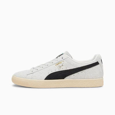 Puma Clyde Hairy Suede Sneakers Sedate Gray-Cashew 393115-01