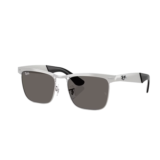 RAY-BAN WAYFARER DELUXE SANDBLASTED SILVER/DARK GREY 0RB3875