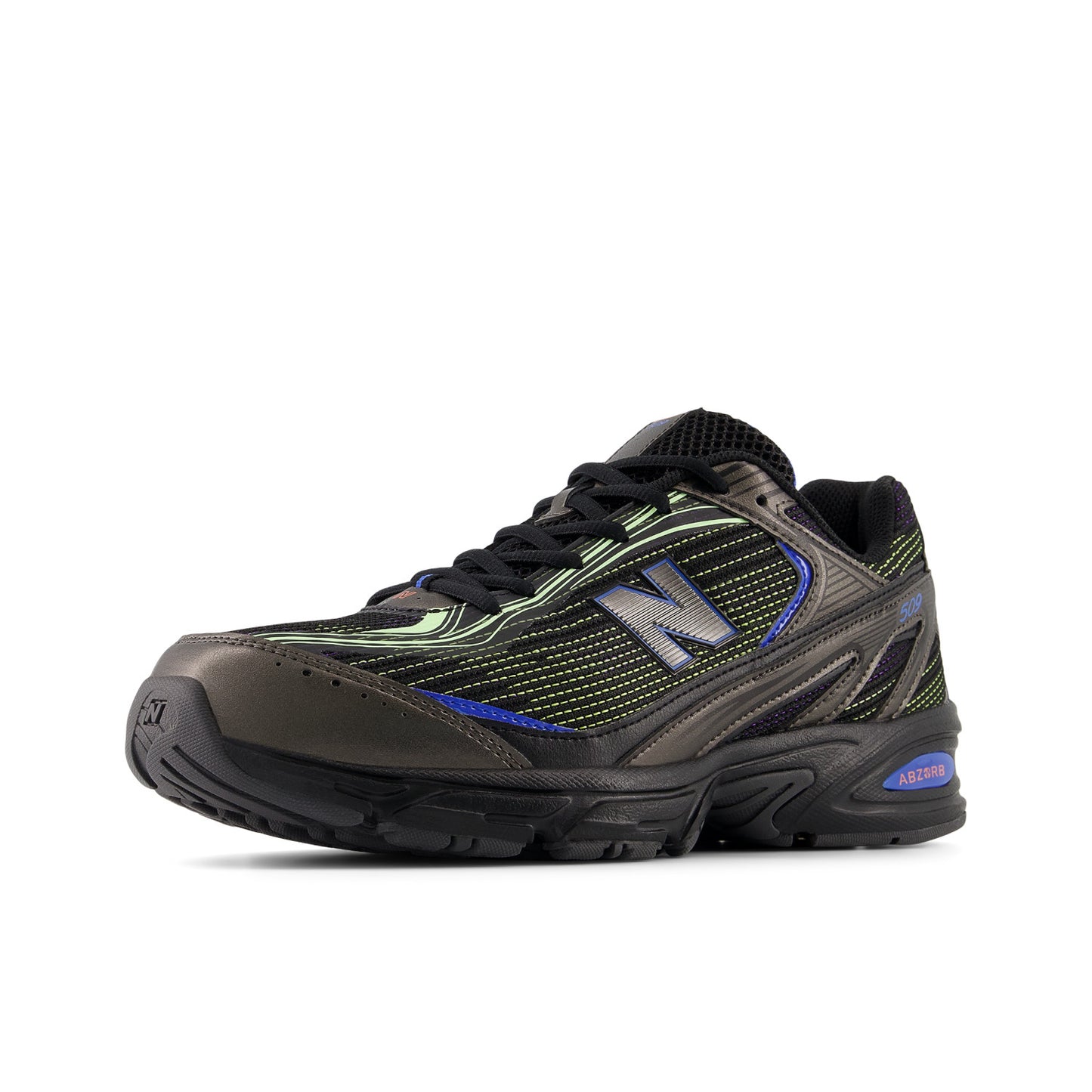 NEW BALANCE 509 BLACK with BLUE BIRD and AFTERGLOW U509E3D9