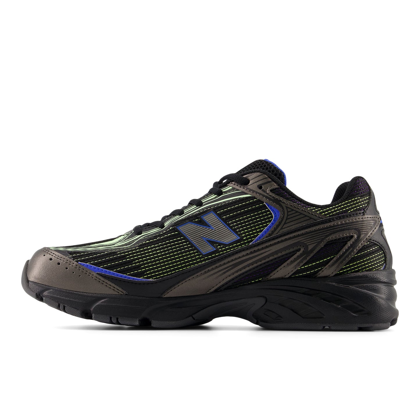 NEW BALANCE 509 BLACK with BLUE BIRD and AFTERGLOW U509E3D9