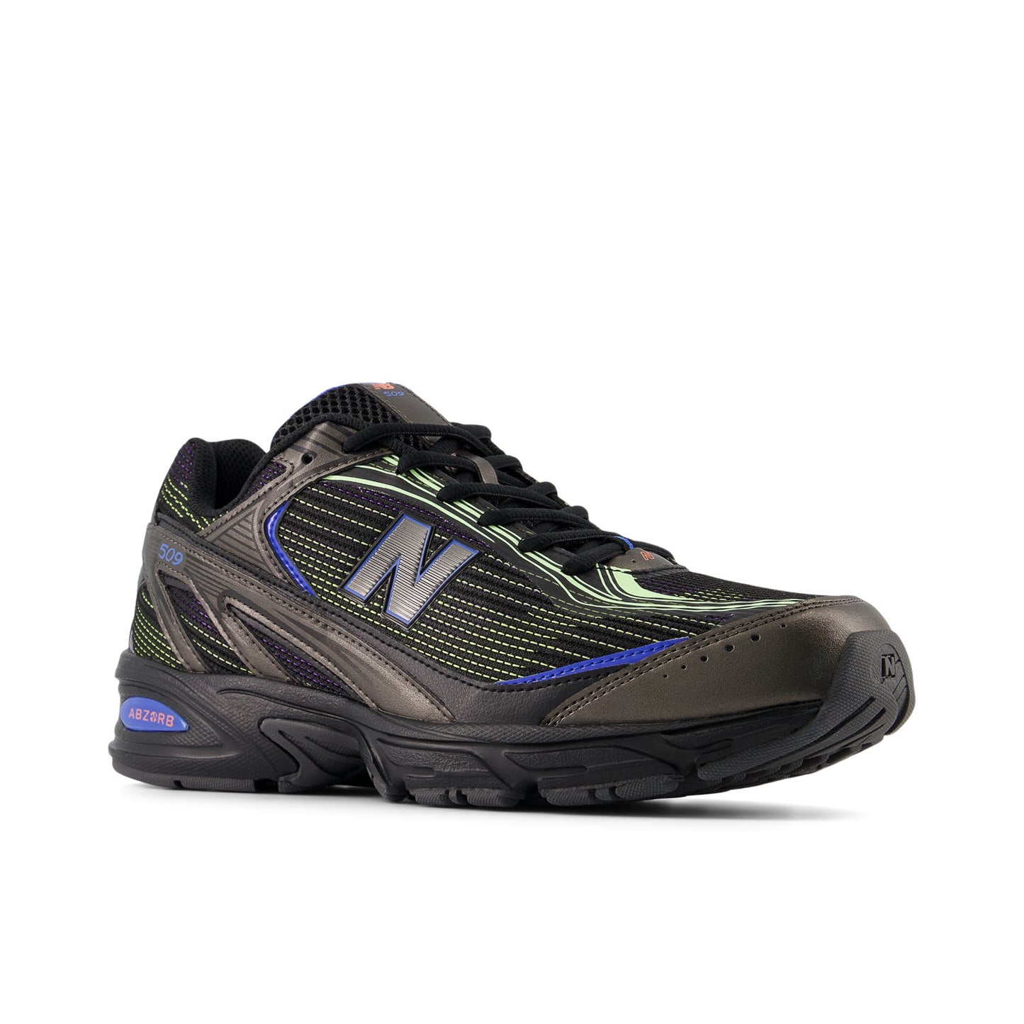 NEW BALANCE 509 BLACK with BLUE BIRD and AFTERGLOW U509E3D9