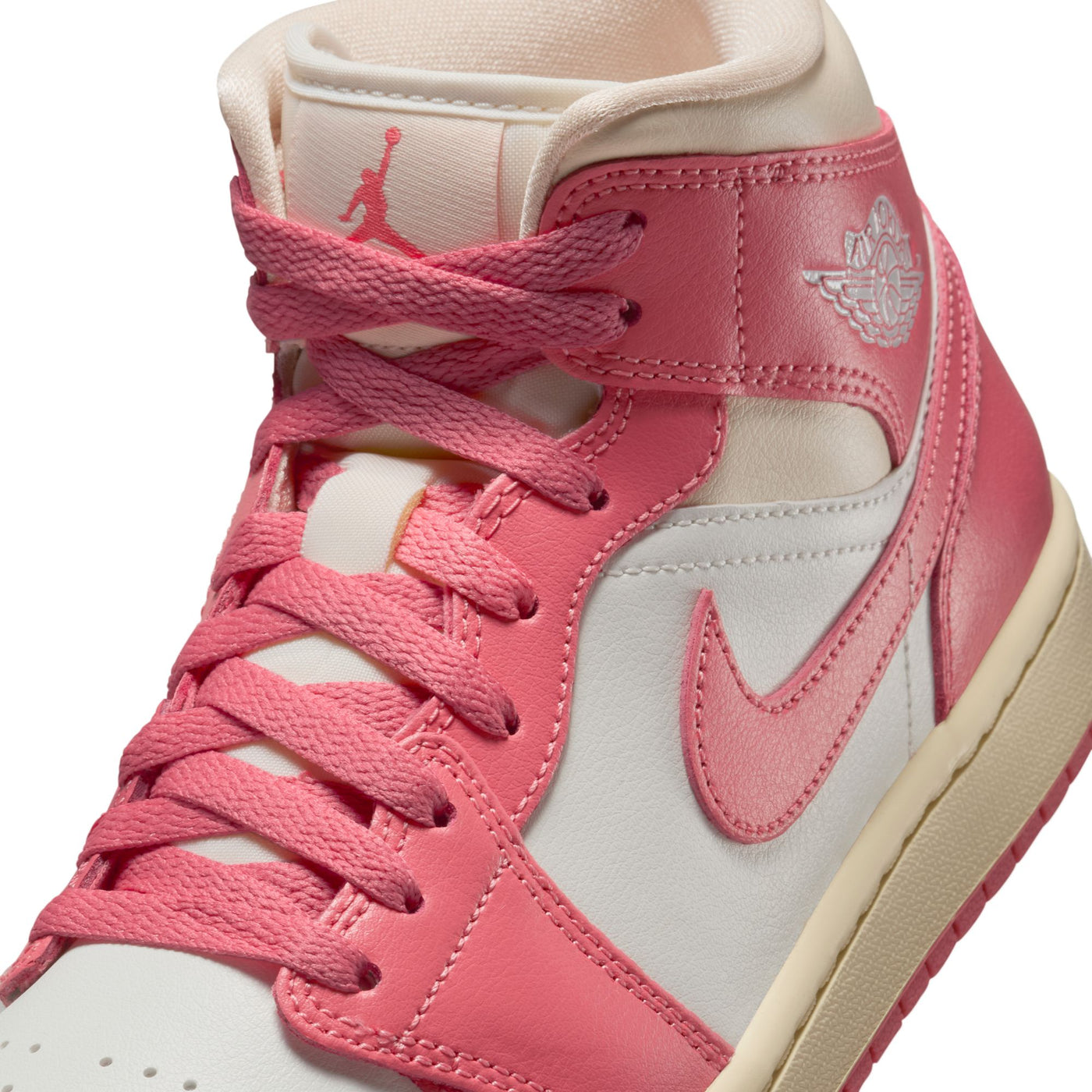 Women's Air Jordan 1 Mid Sail/Pink Salt-Guava Ice/Muslin BQ6472-109