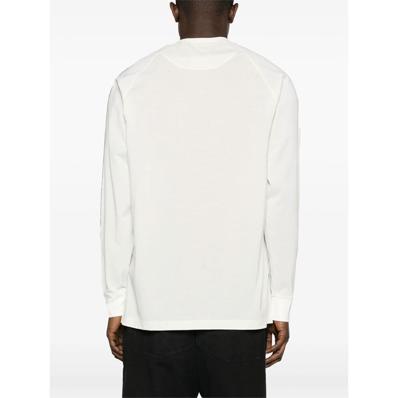 Y-3 MENS 3 STRIPE LONGSLEEVE TEE WHITE/BLACK JM7847