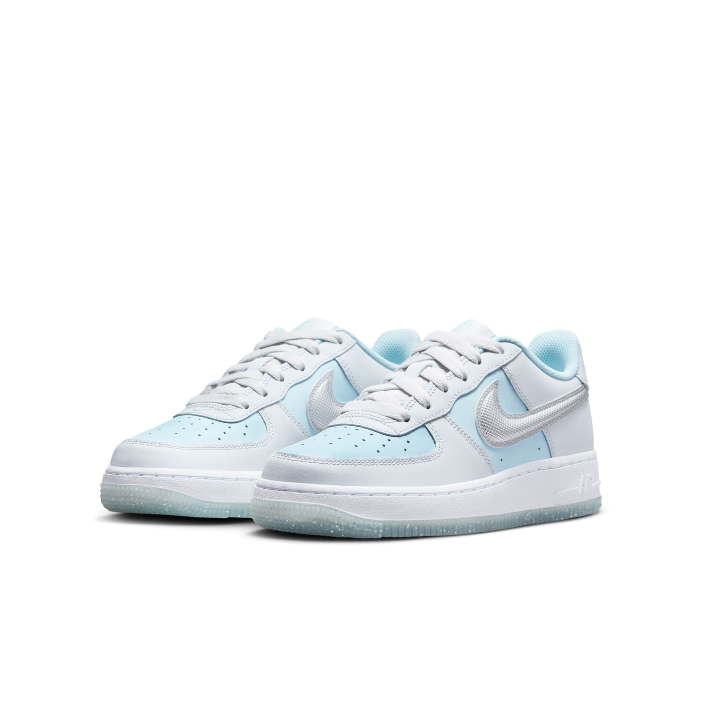 Grade School Nike Air Force 1 PURE PLATINUM/METALLIC SILVER HQ3249-043