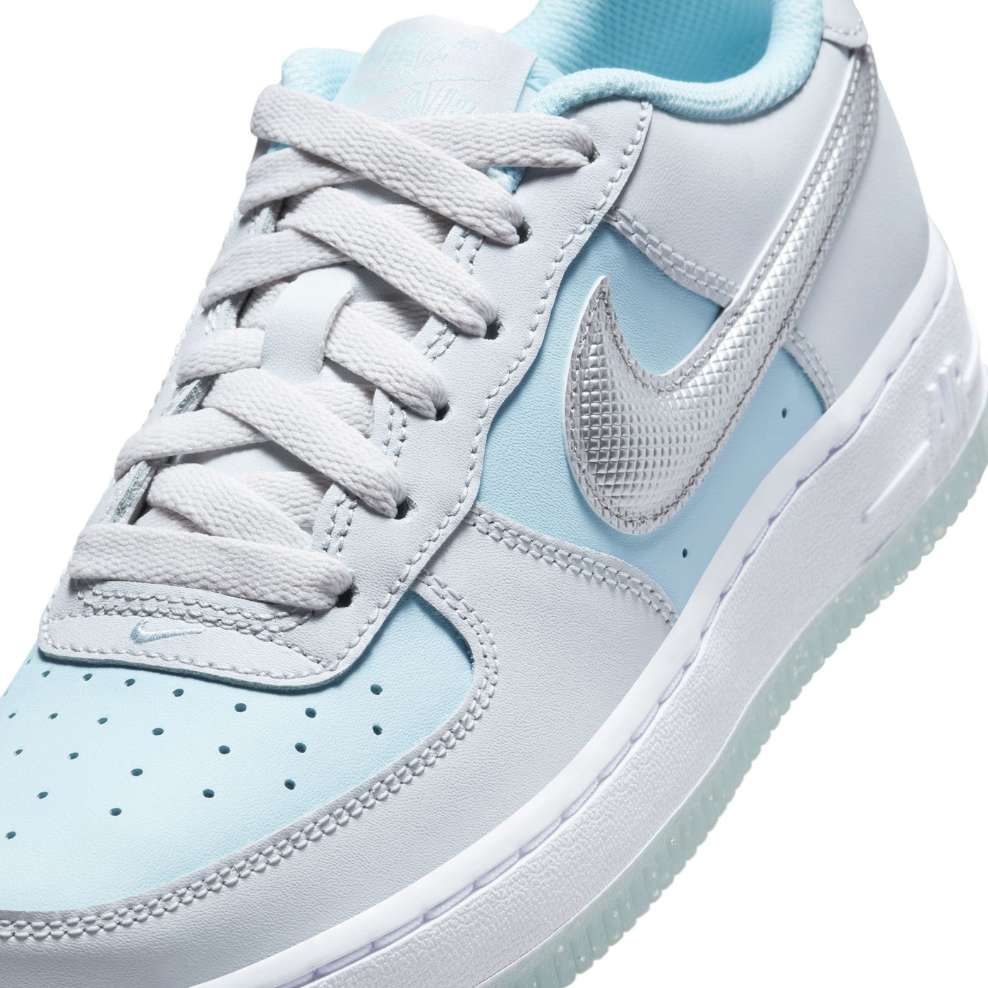 Grade School Nike Air Force 1 PURE PLATINUM/METALLIC SILVER HQ3249-043