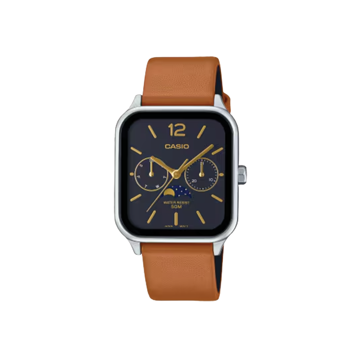 CASIO MOON PHASE MTPM305LC-1A BROWN