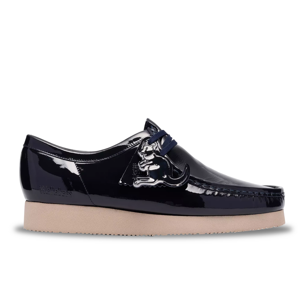 Clarks Wallabee 2604 Navy Patent Style: 26186520 – Shoe Gallery Inc