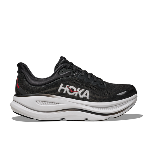 HOKA Men's BONDI 9 Black/Vermillion 1162011-bkvr