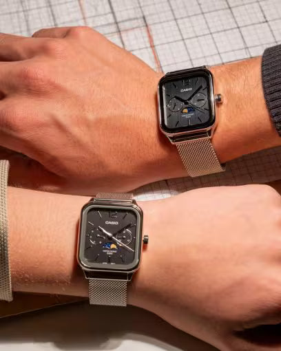 CASIO MOON PHASE MTPM305MC-1AV SILVER