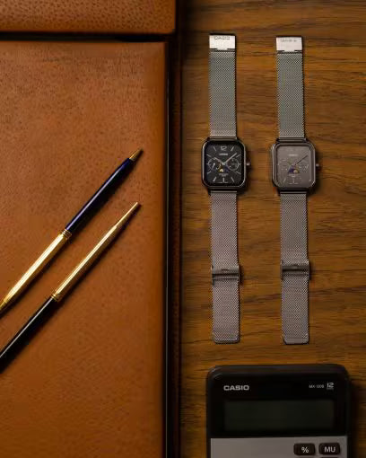 CASIO MOON PHASE MTPM305MC-1AV SILVER