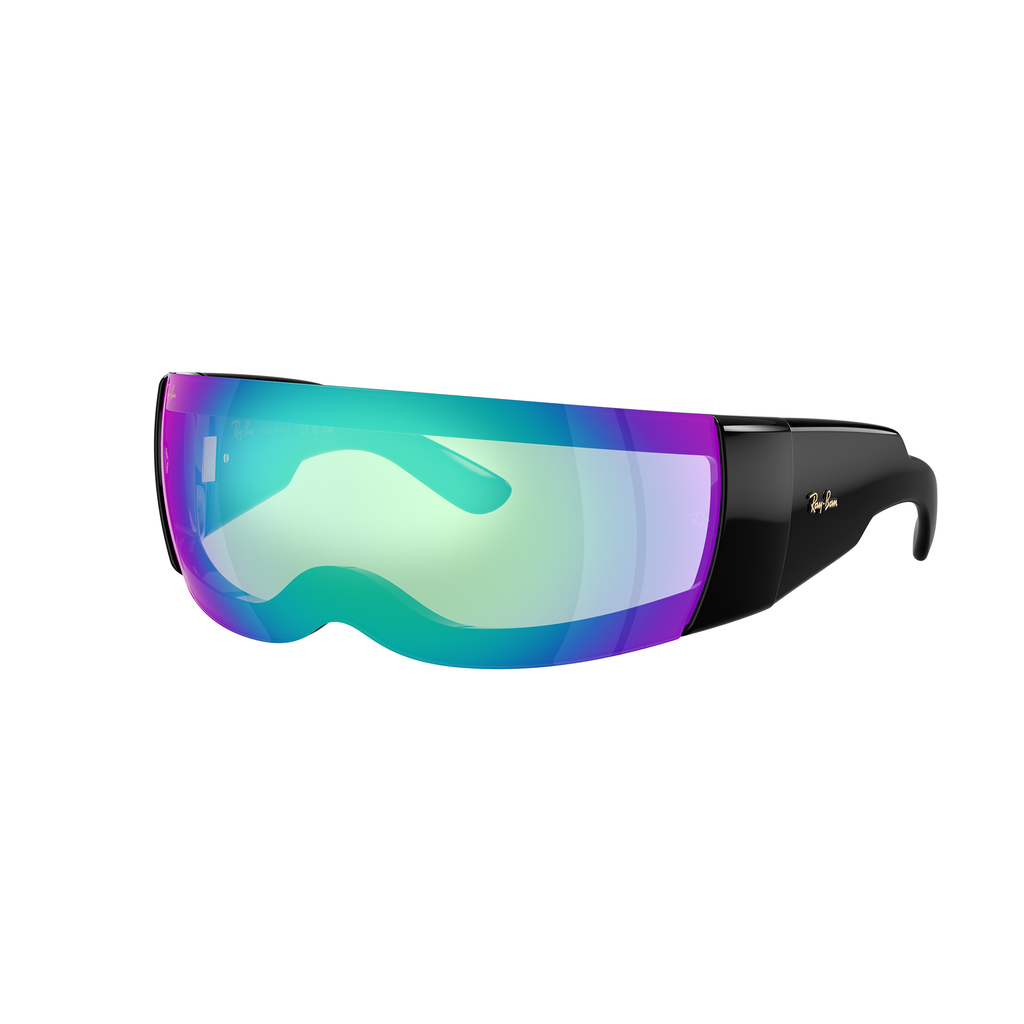 RAY BAN X ASAP ROCKY ULTRA WRAP 002 LIGHT GREY MIRROR BLUE