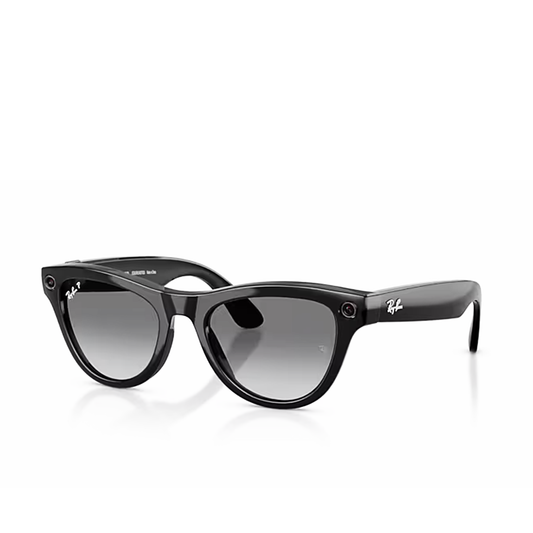 RAY-BAN SKYLER SHINY BLACK W/POLAR GRADIENT GRAPHITE 0RW4014