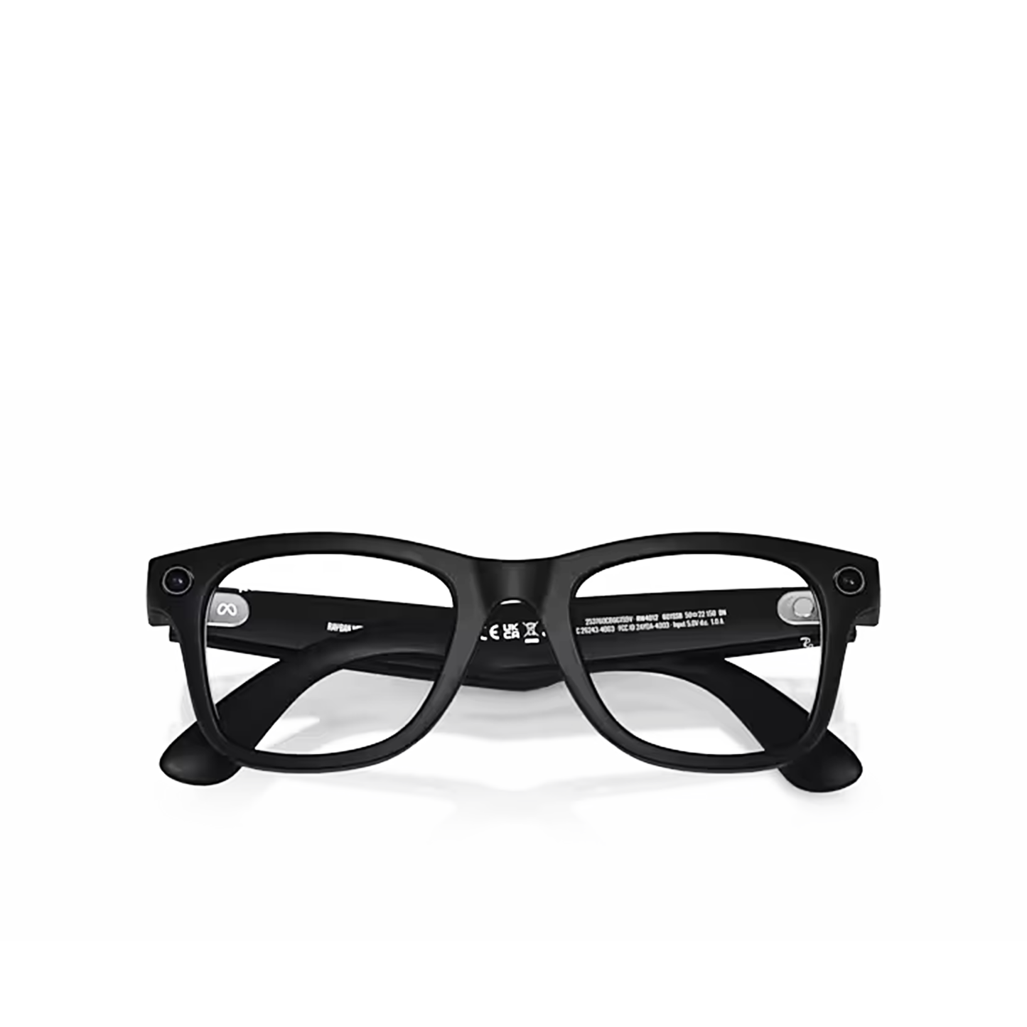 RAY-BAN WAYFARER MATTE BLACK W/CLEAR 601SSB50