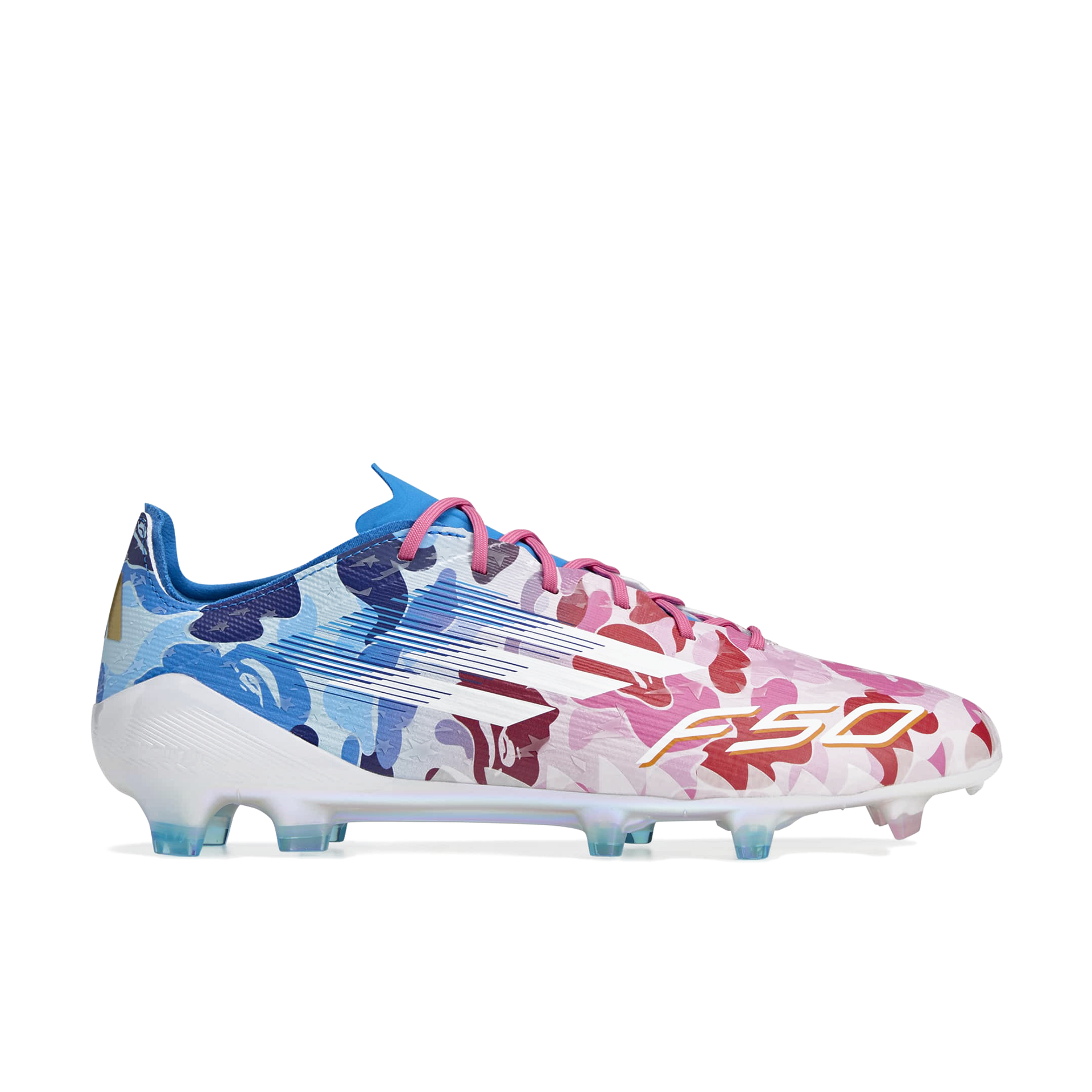 A BATHING APE × adidas F50 Elite FG ADIDAS F50 ELITE FG BAPE CLPINK/FTWWHT/ICEBLU JS0573 – Shoe