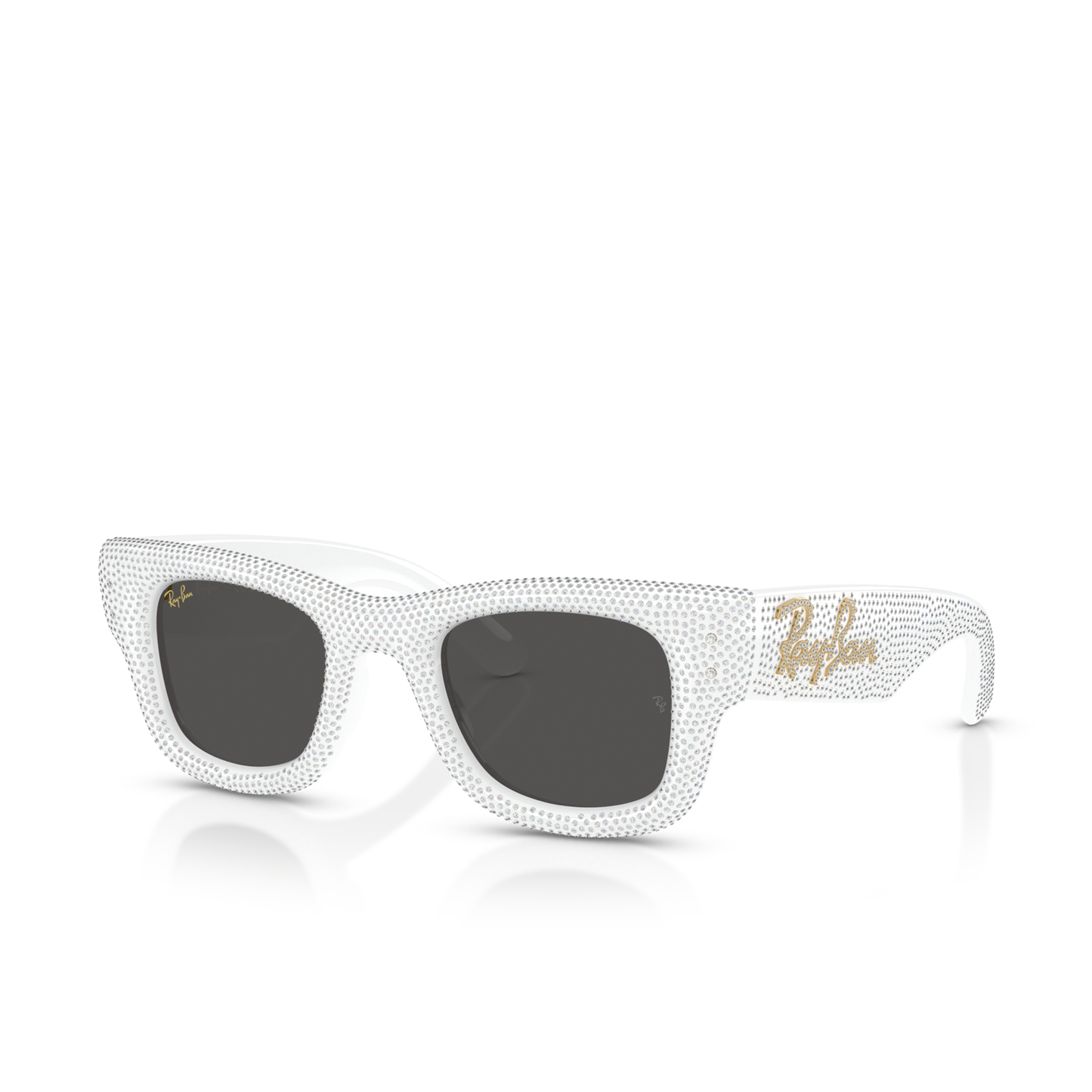 RAY BAN X A$AP ROCKY WAYFARER PUFFER CRYSTAL WHITE PAVÈ EDITION 0RB4940BP-9866