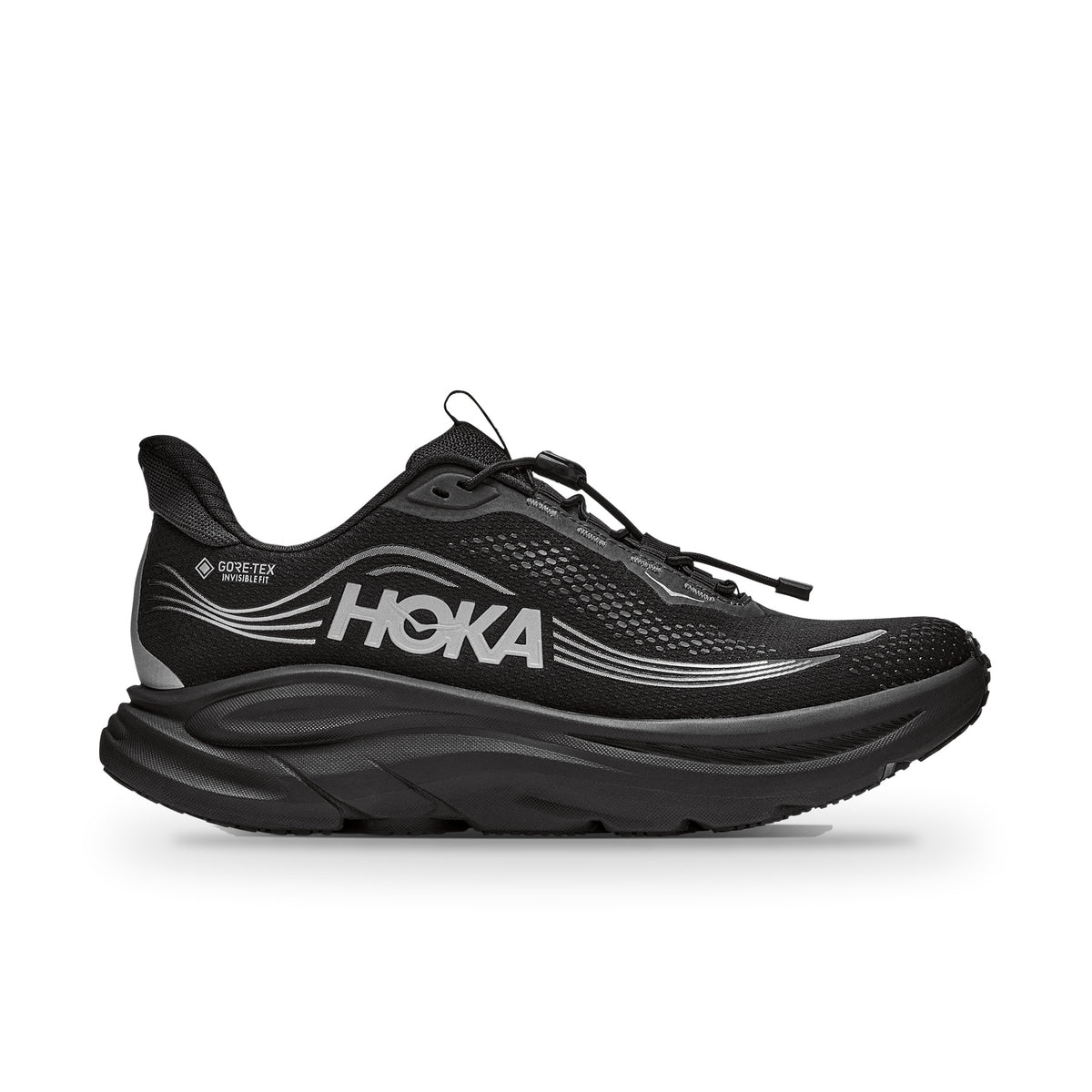 Hoka Clifton 11 GTX Womens Shoes, Black/Black, photo 1 of 8