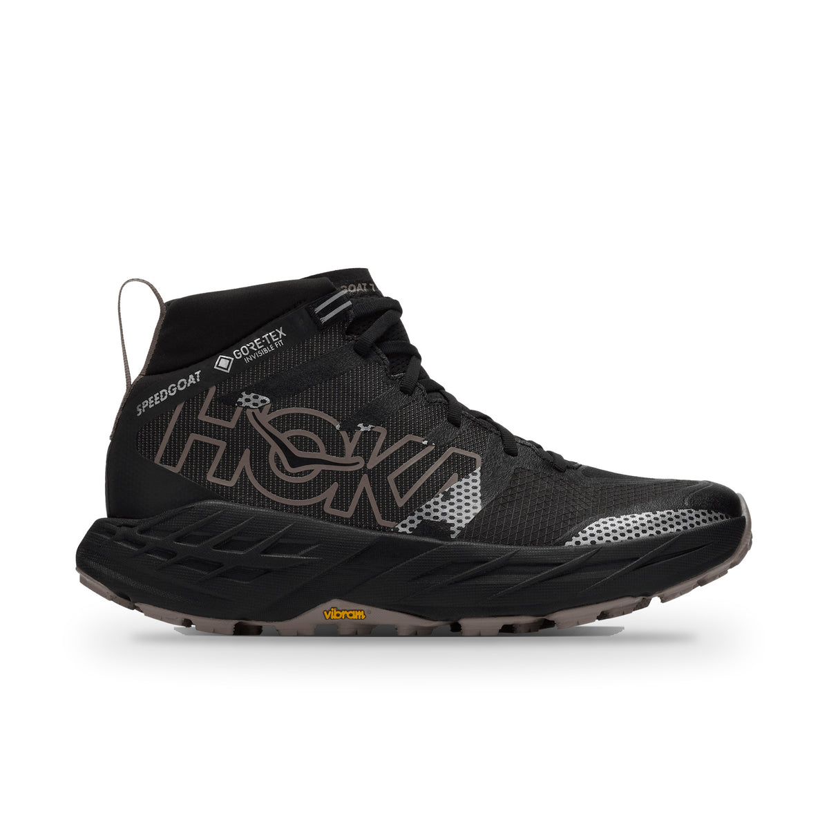 Hoka Speedgoat 7 Hike GTX Mens Shoes, Black/Pebble Grey, photo 1 of 8