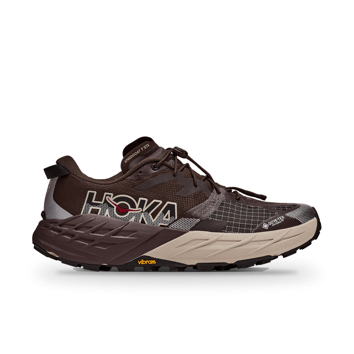 Hoka Speedgoat 7 GTX Mens Shoes, Spiced Chocolate/River Rock Grey, photo 1 of 8
