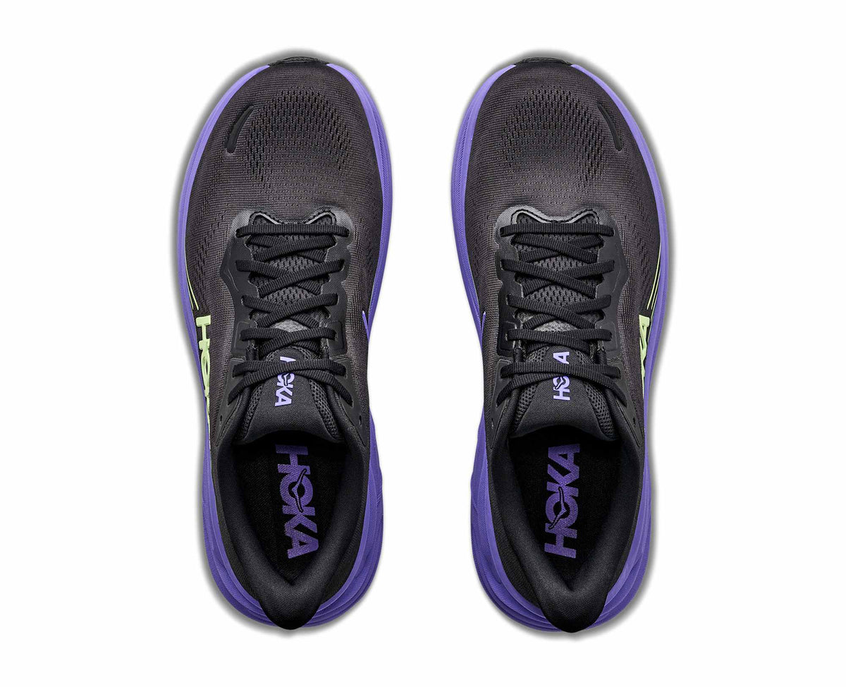Hoka Clifton 11 Mens Shoes, Black/Neon Yuzu, photo 2 of 8