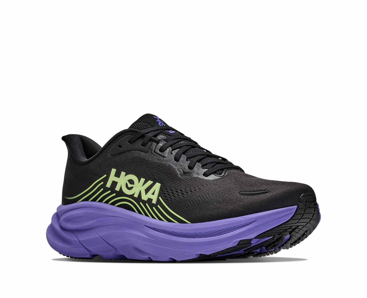 Hoka Clifton 11 Mens Shoes, Black/Neon Yuzu, photo 6 of 8