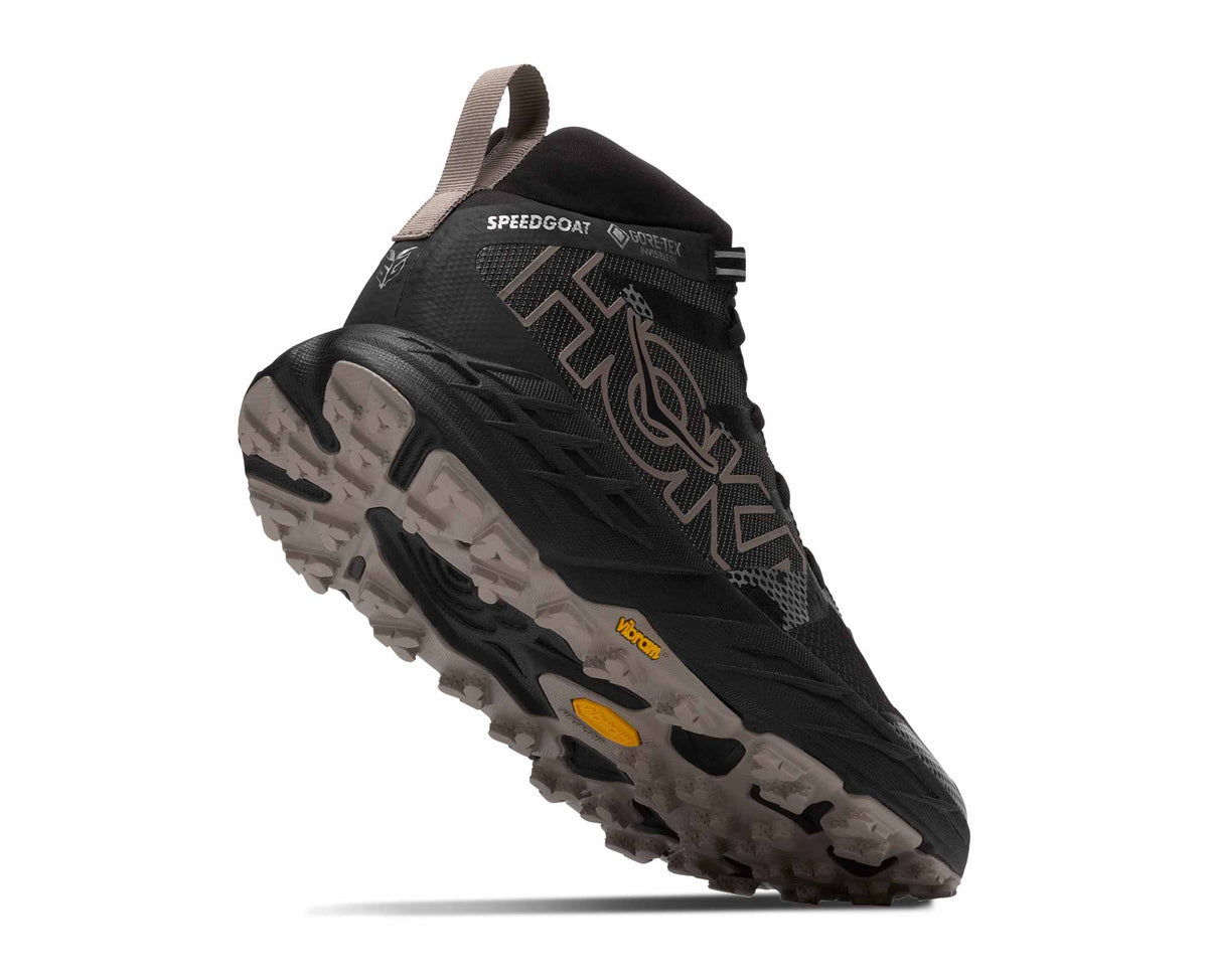 Hoka Speedgoat 7 Hike GTX Mens Shoes, Black/Pebble Grey, photo 4 of 8