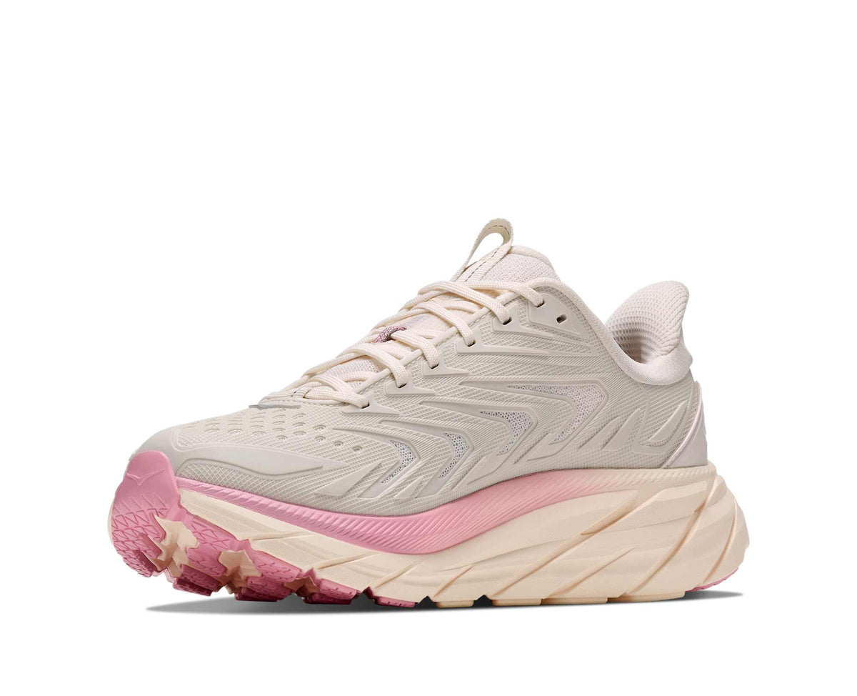 Hoka Clifton UTL Womens Shoes, Alabaster/Dewy Pink, photo 3 of 8
