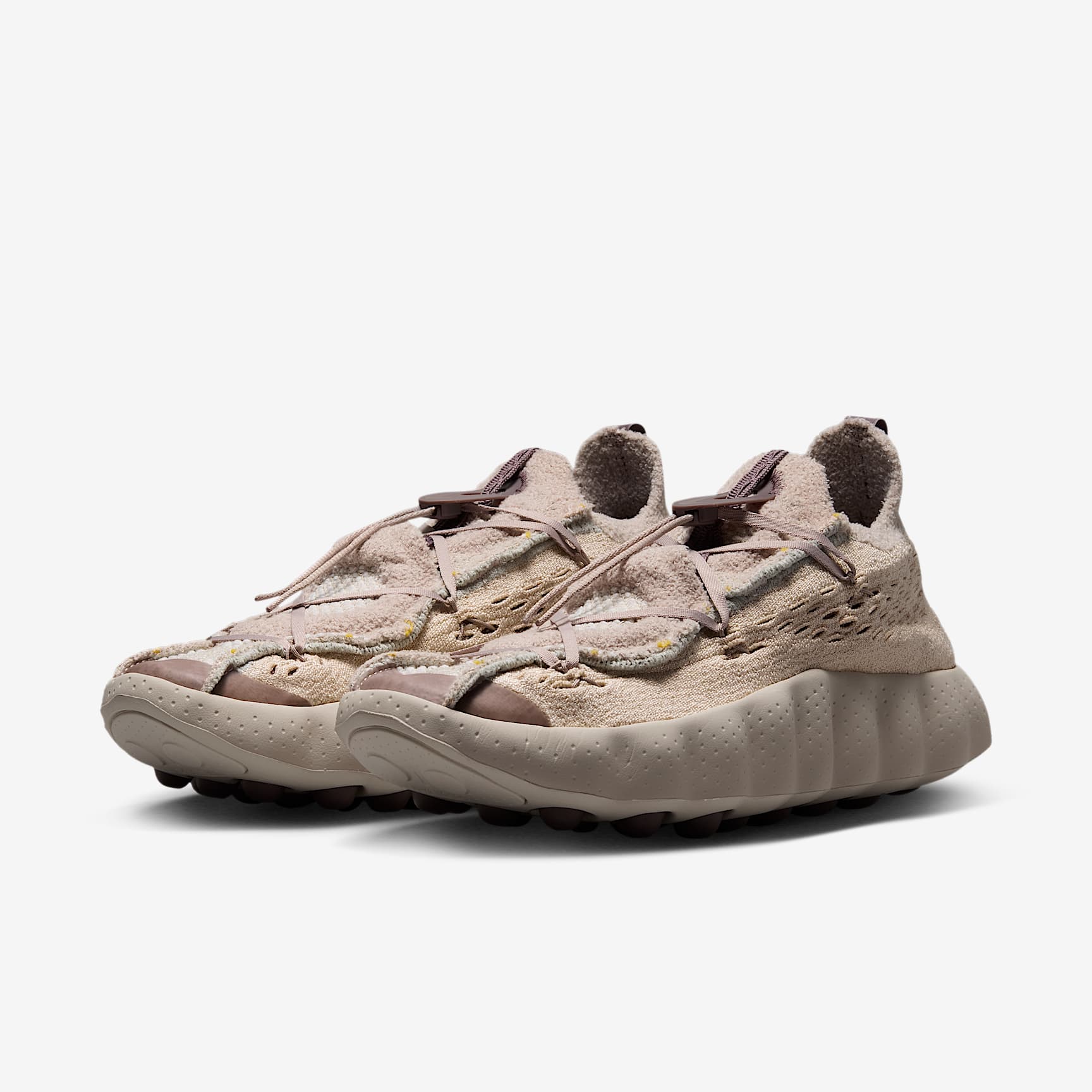 Nike Mind 002 Flyknit Men's Shoes Color: SANDDRIFT/FOSSIL ROSE-PLUM ECLIPSE Style: IR2176-101