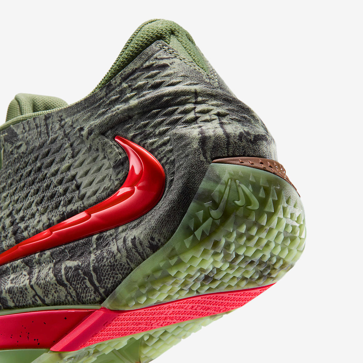 Ja 4 "Zombie" Basketball Shoes, Oil Green/Bright Crimson-Lt Lemon Twist, photo 8 of 11