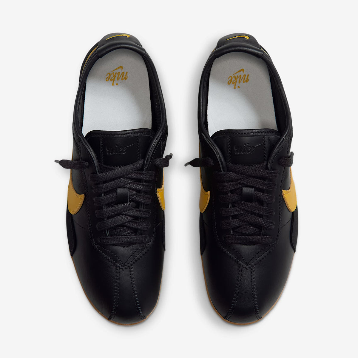 Nike Moon Shoe OG Leather Women's Shoes, Black/Yellow Ochre-Gum Light Brown, photo 4 of 10