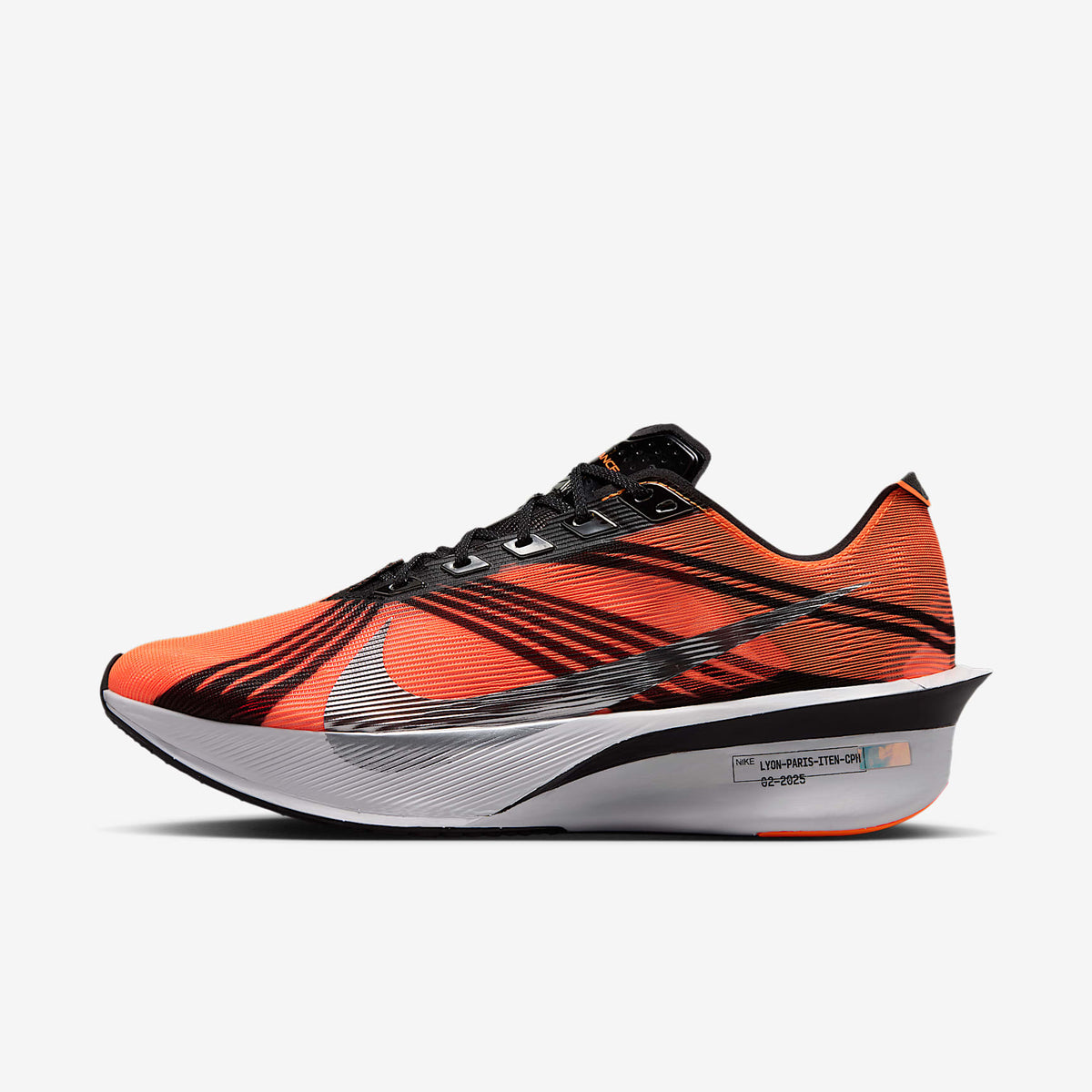 Nike Vaporfly 4 x DISTANCE Men's Road-Racing Shoes, TOTAL ORANGE/METALLIC SILVER-BLACK-WHITE, photo 4 of 26