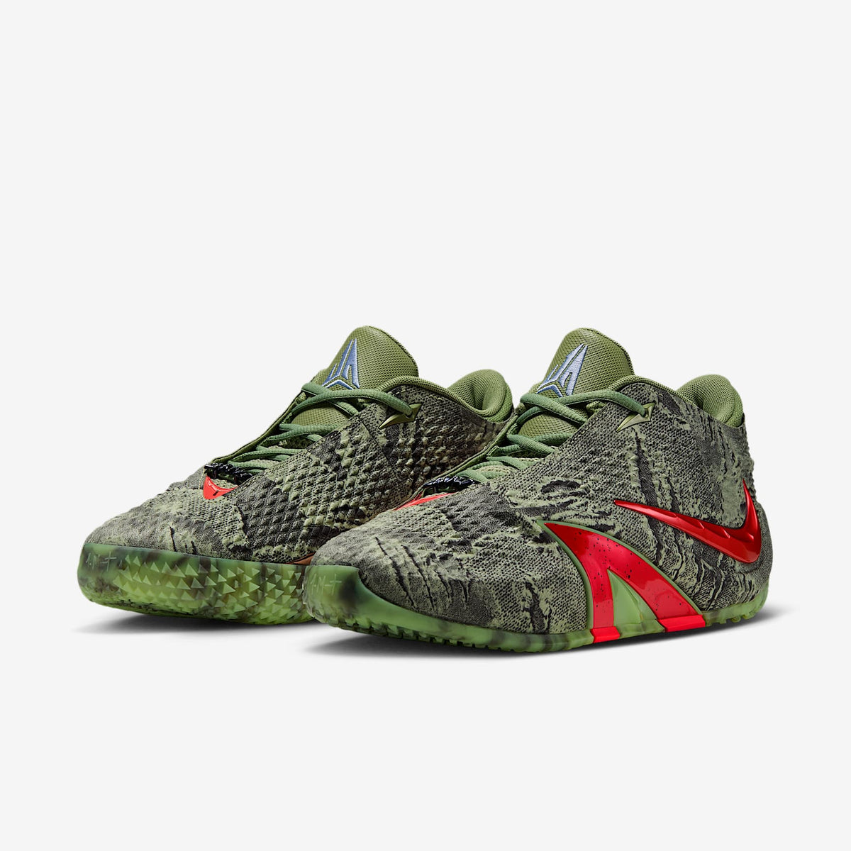Ja 4 "Zombie" Basketball Shoes, Oil Green/Bright Crimson-Lt Lemon Twist, photo 5 of 11