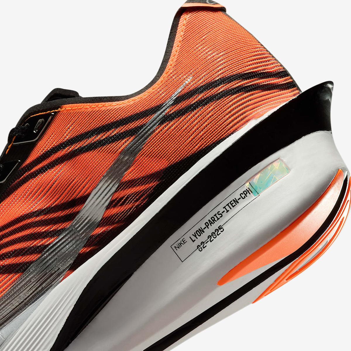 Nike Vaporfly 4 x DISTANCE Men's Road-Racing Shoes, TOTAL ORANGE/METALLIC SILVER-BLACK-WHITE, photo 11 of 26