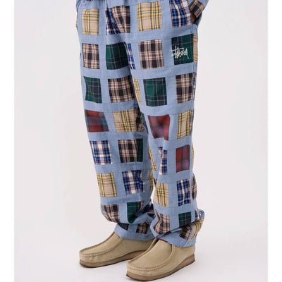 STUSSY MADRAS PATCHWORK RELAXED PANT 116493